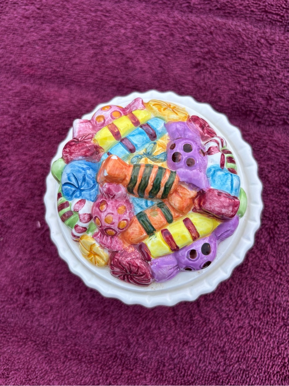 Colorful Candy Ceramic Trinket Dish - Multicolor